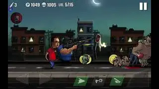 Reaching level 10 in Police vs Zombie by only using Minigun and M249 and BARRETT sniper 