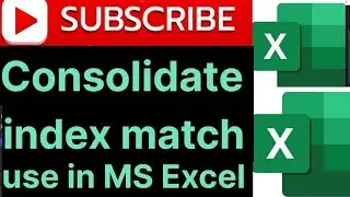 MS Excel me Consolidate and index match function ka use kaise Kare... @rgcsmbudhana #consolidated