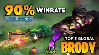 Brody Goldlane Gameplay, 90% WINRATE [ Top Global Brody Best Build 2022 ] By Apple. - Mobile Legends