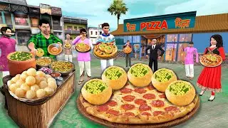 Unexpected PaniPuri Pizza Revolution In Village Comedy Story Hindi kahaniya Moral Stories