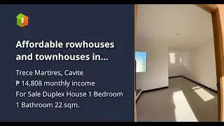 Affordable rowhouses and townhouses in Trece Martires City