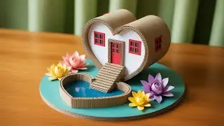 3D Heart House Model Tutorial | Cardboard Home Design DIY.