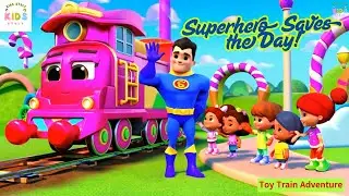 Toy Train Adventure and The Superhero Rescue | Fun Cartoon for Kids @KidsStoly