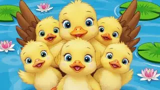 Five Little Ducks 🦆 Kids Animals Number Songs and Nursery Rhymes 🎵🎶 Kids Giggle Verse
