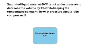 3.46) The required pressure to decrease the volume of saturated liquid water by 1%