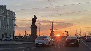 Unseen secrets of driving downtown in Saint-Petersburg, Russia | 4K