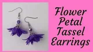 DIY Flower Petal Tassel Earrings