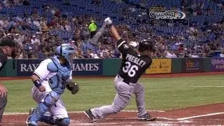 CWS@TB: Phegley strikes out in first MLB at-bat