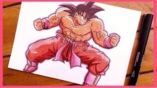 Como desenhar o Goku Kaioken 🔥