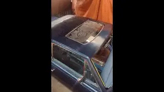 Restauracao mecanismo teto solar. Dodge Magnum azul starlight 1979 Sunroof o Magnifico Tripple blue