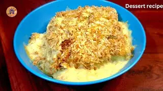 Dessert recipes in Telugu ||Bread custard dessert recipe ||Custard recipes in Telugu ||Easy dessert