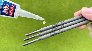 Smart!! Pour Super GLUE onto the WELDING ELECTRODES and be Amazed!