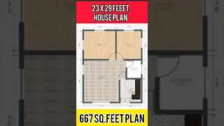 23 x 29 House Plan I 23 x 29 House Design | 23 x 29 Gahr ka Naksha I 23 x 29 Home Design #Shorts