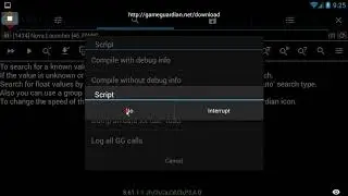 Drag and drop script interrupt button - GameGuardian