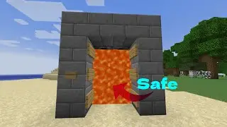 How to make a Working Lava Door! [Minecraft - Tutorial]
