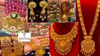 Lightweight Gold Magic : Tanishq 22k Necklace Bangles & Jhumki | Affordable weight or price's