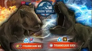TYRANNOSAUR DOE y BUCK Juntos hasta la MUERTE - COMBATE de DINOSAURIOS Pvp: JURASSIC WORLD ALIVE 