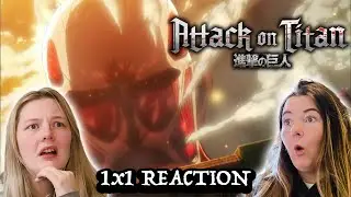 BRITISH GIRLS react to ATTACK ON TITAN - SEASON 1 EP 1 Reaction