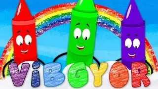 Rainbow Colors Song | Learn Colors For Kids | Crayons Nursery Rhymes Songs For Children