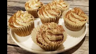Tiramisu Cupcakes with Espresso Cream Filling