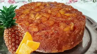 NÃO PRECISA FAZER O CARAMELO ! RECEITA DE BOLO DE ABACAXI CARAMELADO - Receita fácil