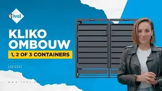 Kliko ombouw voor 1, 2 of 3 containers van 60 t/m 240 liter | Antraciet en houtlook | IVOL