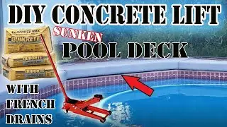 sinking concrete pool deck lift level