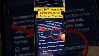 Cara Menonaktifkan Histori Penelusuran & Tontonan Youtube #kianmudah #matikanhistoriyoutube #youtube