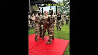other taser training vs this girl💀#trollface#troll#edit#cr7