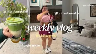 weekly vlog: HUGE white fox haul, apartment tea, office transformation, diy purse bowl & more