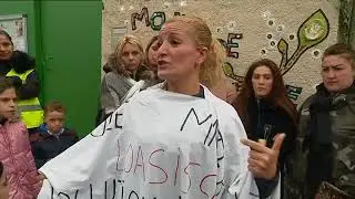 Manifestation des parents d eleves ecole Aygalades