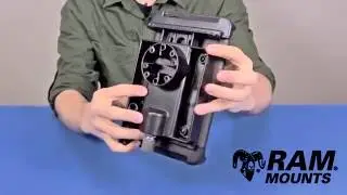 RAM Tab Lock&trade; Locking Cradle for Samsung Galaxy Tab 4 8 0 and Tab S 8 4 with Otterbox Defender Case