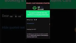 KIITEE 2023 PHASE 1 SLOT BOOKING START FROM 1 APRIL |KIITEE UPDATE | #kiitee #kiituniversity #2023