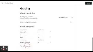 Google Classroom Grading Categories