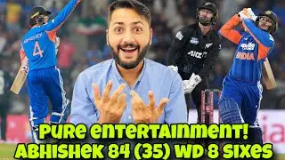 Pure Entertainment! 🎊 Abhishek Smashes 84 (35) with 8 sixes! T20 superstar 