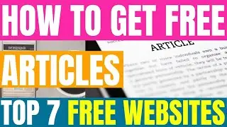 How To Get Free Articles | How To Get Free Content For Website | Make Money With Free Articles