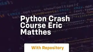python crash course eric matthes