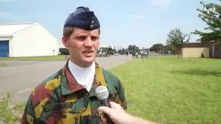 Janssens officier Belgische luchtcomponent Force Belgi&euml; Belgisch militaire parade 21 juli 2016