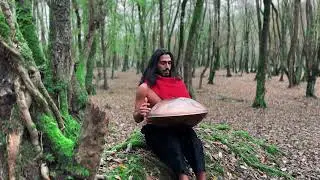 Playing Handpan in the Heart of the Forest 🌳✨