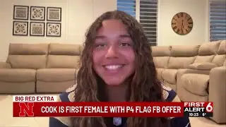 Makena Cook reacts to Nebraska flag football offer