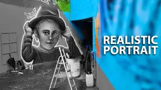 Realistisches Graffiti Portr&auml;t (Fire Jam 2024 Bern, Schweiz)