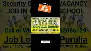 Security Guard job #job #HOSPITAL #Purulia #Security #Guard