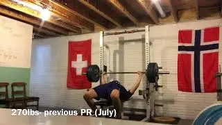 290lb bench press- +20lbs PR on Smolov Jr Results