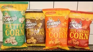 Jenny&rsquo;s Old Fashioned Kettle Corn, Caramel Popcorn with Peanuts, Cheese Corn, Hot Cheese Corn