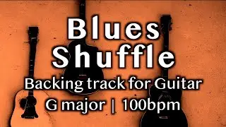 Blues Shuffle in G, backing track for Guitar, 12 bar blues, 100bpm. Play along and have fun!