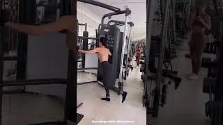 Kim Kardashian doing leg workout