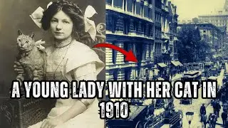 The Story of a Young Lady with her Cat |1910|