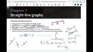 IGCSE Amaths CIE Unit 7 Straight Line Graph Introduction