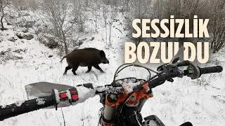 Karla Kaplı Arazide Enduro ve Av Bölgesinden Geçiş