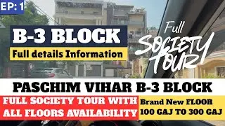 Paschim Vihar B-3 Residential Block full tour | All  floors old/ new availability | full details